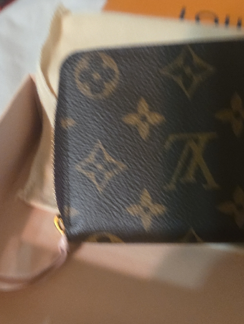 Louis Vuitton Brown/Gold Monogram Zip Wallet - Picture 3 of 12